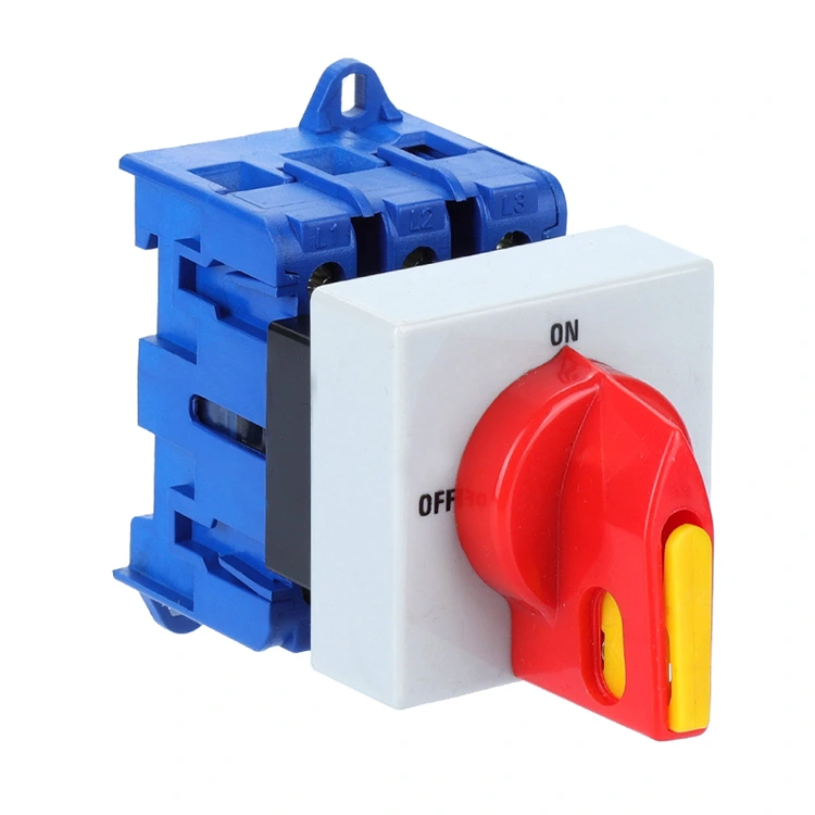 La manija del candado 25A previene el interruptor aislador de operación accidental