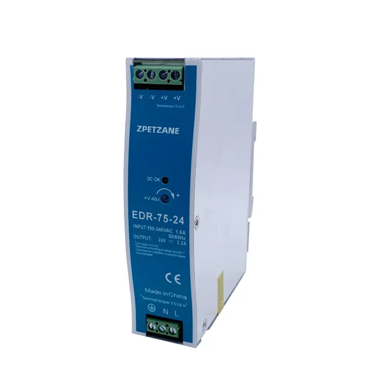 Fuente de alimentación con interruptor montada en riel DIN EDR-75W
