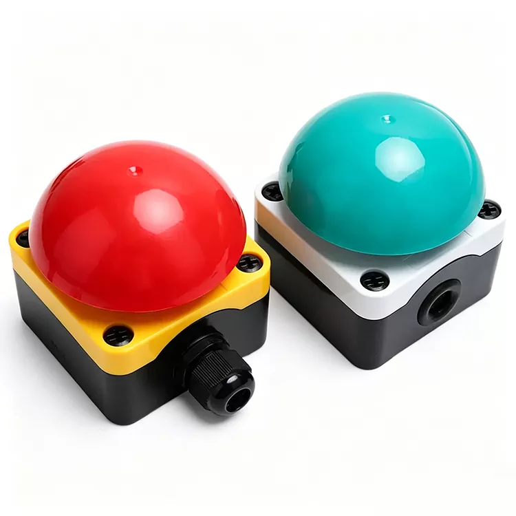 Pulsador manual, pulsador, Pedal, interruptor superior para rodilla, reinicio, parada de emergencia autoblocante