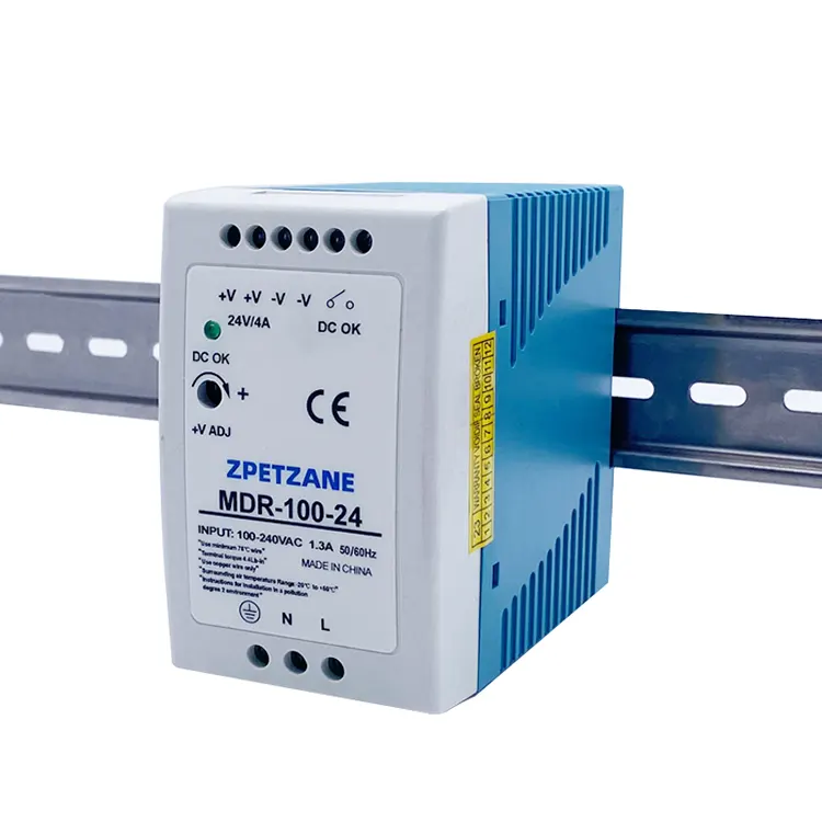 Fuente de alimentación con interruptor montada en riel DIN MDR-100W