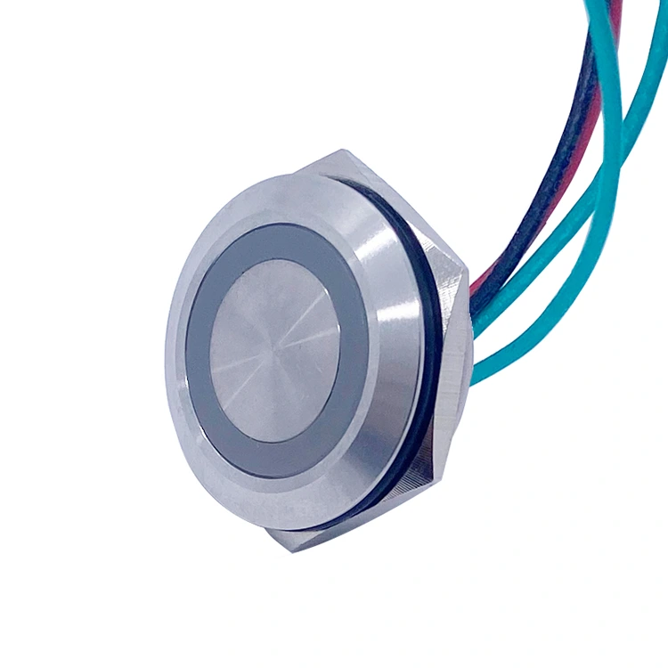 Interruptor de botón de metal de tipo ultracorto con luz LED